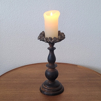 Kerzenständer aus Lampenfuss