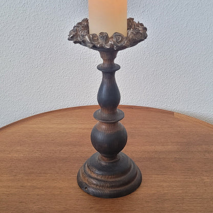 Kerzenständer aus Lampenfuss