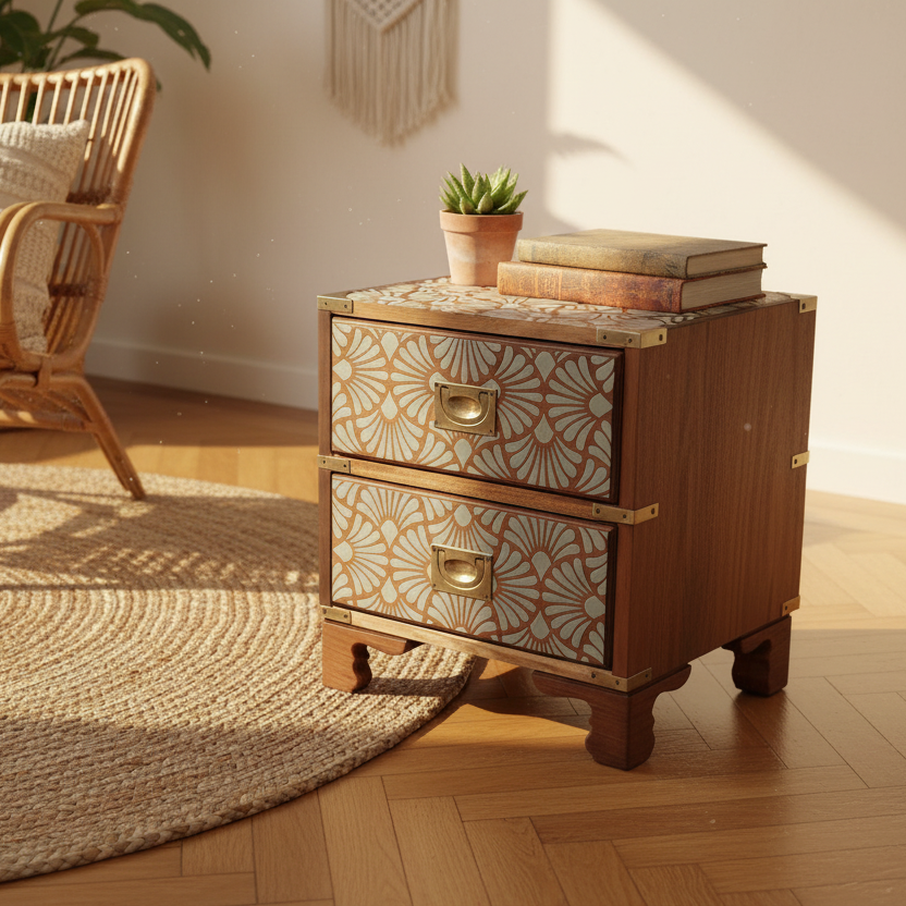 Beistelltisch Cube – Boho Wohnzimmer