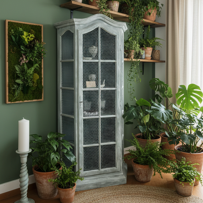 Vitrine Romeo grün & botanisch