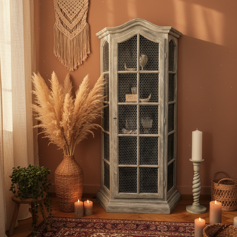 Vitrine Romeo im Bohostil